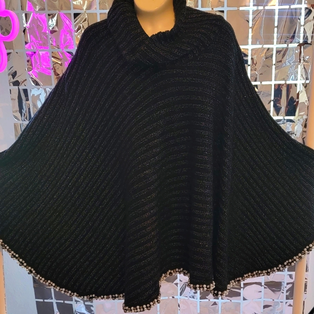 Cowl Neck Sweater Cape
